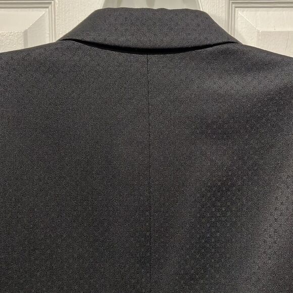 Sunny Choi Black Embossed Lined Wool Blazer Size 10 - Picture 8 of 12